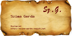 Szima Gerda névjegykártya